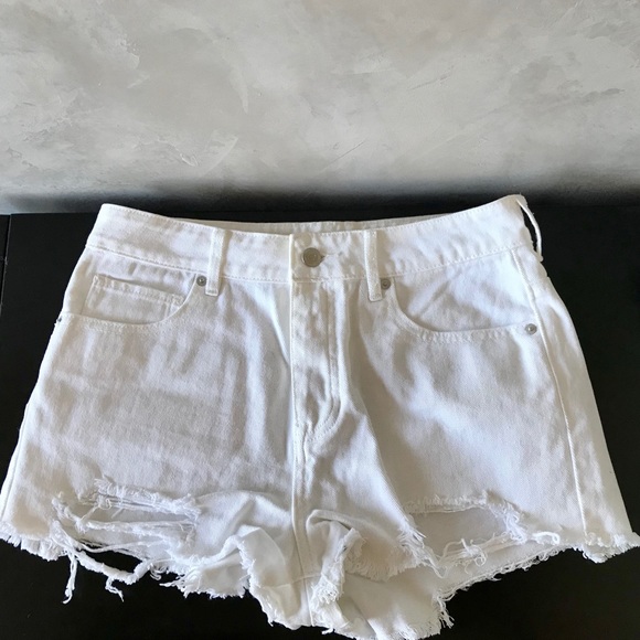 Brandy Melville Pants - NWOT Brandy Melville Distressed White Denim Shorts